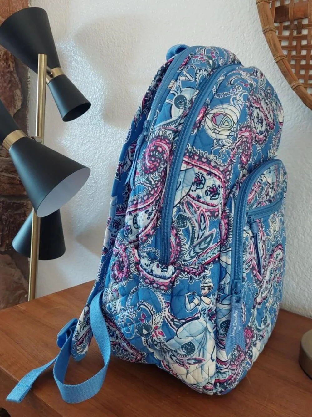 vera bradley paisley like new Disney Cinderella blue, pink, and white paisley pr